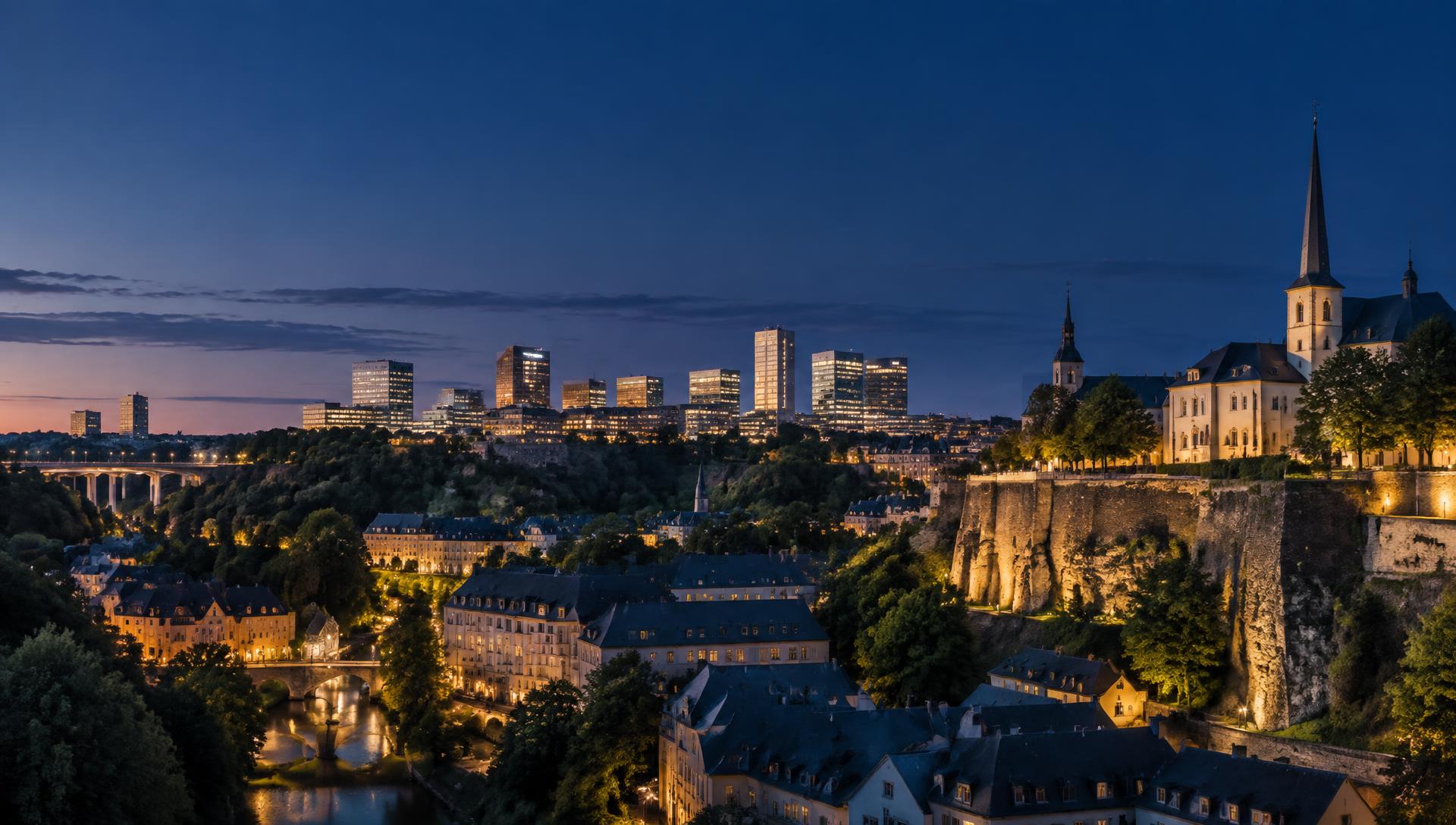 Luxembourg-ville au crépuscule